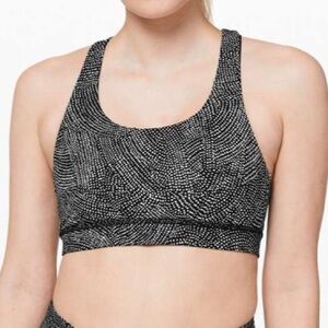 Lululemon Invigorate Sports Bra Free Spirit Alpine White Black 6
